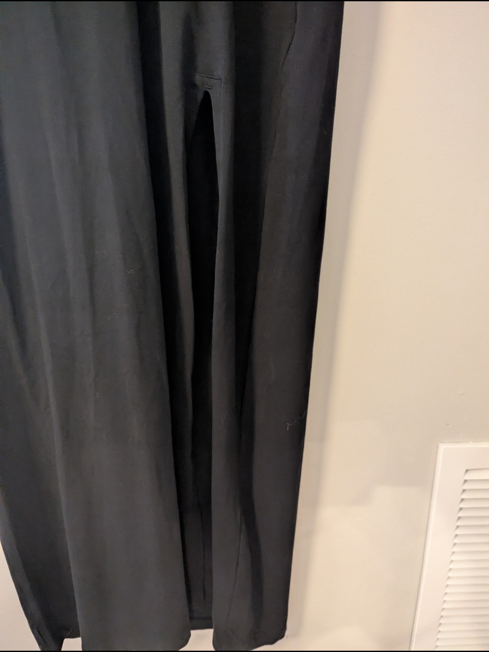 adidas Black V-Neck Maxi Dress with White Trim and Logo - Picture 4 of 5